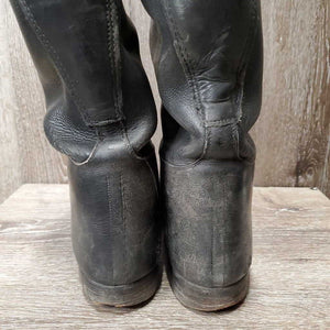 Dress Boots, Pull On, extended back *gc/fair, older, v.worn heels, dirty, scuffs, scrapes