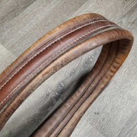 Narrow Leather Girth, 1x els *fair, older, stiff, dry, stains, creased, v.curled edge
