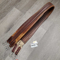 Narrow Leather Girth, 1x els *fair, older, stiff, dry, stains, creased, v.curled edge
