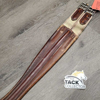 Narrow Leather Girth, 1x els *fair, older, stiff, dry, stains, creased, v.curled edge
