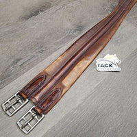 Narrow Leather Girth, 1x els *fair, older, stiff, dry, stains, creased, v.curled edge
