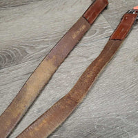 Pr Stirrup Leathers *gc, clean, v.dry, v.stiff, v.twisted, xholes, faded, creases