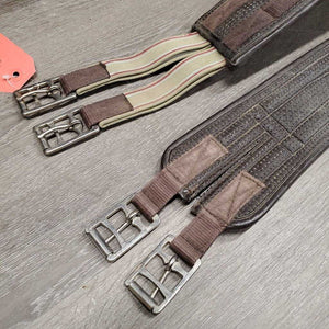 Padded Center Neoprene Girth, 1x els *fair, rust, dirt, hairy seams, rough/rubbed edges, faded, torn elastic edge