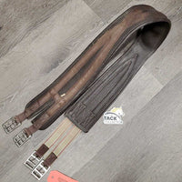 Padded Center Neoprene Girth, 1x els *fair, rust, dirt, hairy seams, rough/rubbed edges, faded, torn elastic edge
