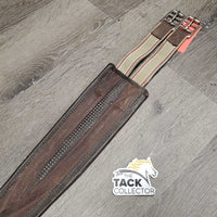 Padded Center Neoprene Girth, 1x els *fair, rust, dirt, hairy seams, rough/rubbed edges, faded, torn elastic edge
