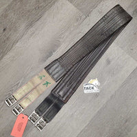 Soft Leather Girth, 2x Els *gc/fair, older, mismatched els, marker, dirt, rough string, v.creased
