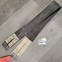 Soft Leather Girth, 2x Els *gc/fair, older, mismatched els, marker, dirt, rough string, v.creased
