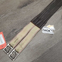 Soft Leather Girth, 2x Els *gc/fair, older, mismatched els, marker, dirt, rough string, v.creased
