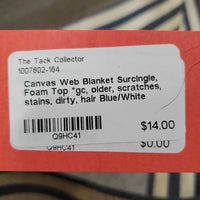 Canvas Web Blanket Surcingle, Foam Top *gc, older, scratches, stains, dirty, hair
