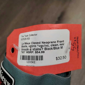 Closed Neoprene Front Boots, velcro *vgc/xc, clean, mnr threads & stains?