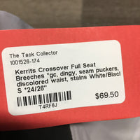 Full Seat Breeches *gc, dingy, seam puckers, discolored waist, stains