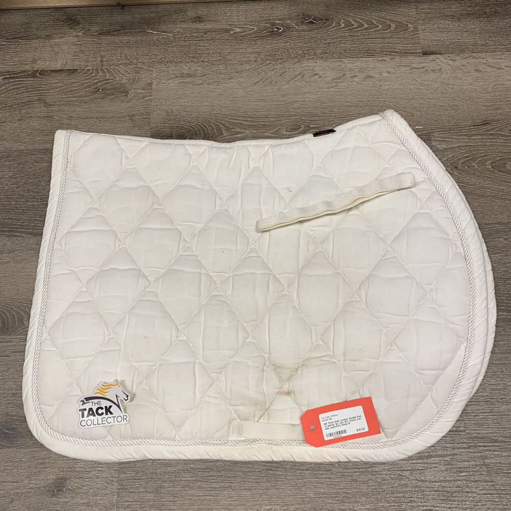 Thick Quilt Jumper Saddle Pad, 1x piping *gc, mnr dirt, stains, hair, pills, puckered