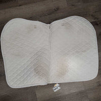 Quilt Jumper Saddle Pad, 1x piping *gc, rubs, pills, mnr stains, dingy, puckers, hair
