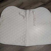 Quilt Jumper Saddle Pad, 1x piping *gc, rubs, pills, mnr stains, dingy, puckers, hair
