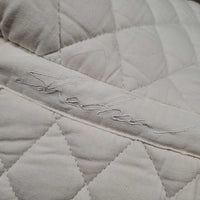 Quilt Jumper Saddle Pad, 1x piping *gc, rubs, pills, mnr stains, dingy, puckers, hair
