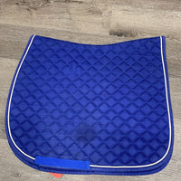 Quilt Jumper Saddle Pad, 1x piping *vgc, clean, mnr stains, hair, rubs, light fading threads
