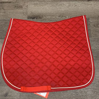 Quilt Jumper Saddle Pad, 1x piping *gc, clean, stains, hair, pills, rubbed binding
