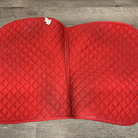 Quilt Jumper Saddle Pad, 1x piping *gc, clean, stains, hair, pills, rubbed binding
