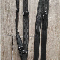 Monocrown Rsd/Padded Dressage Bridle, Fleece Lined, Rubber Web Reins *lik enew
