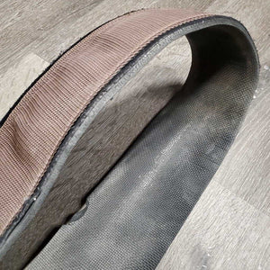Nylon Web & Neoprene velcro Lined Girth, x2 els, D Ring *gc/fair, dirty, stains, frayed edges & elastic, faded