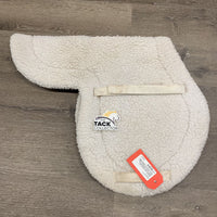 Fitted Fleece Quilt Bottom Hunter Pad *gc, clean, stained, hair, dingy, clumpy fleece, puckered, unstitched spine seam
