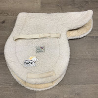 Fitted Fleece Quilt Bottom Hunter Pad *gc, clean, stained, hair, dingy, clumpy fleece, puckered, unstitched spine seam
