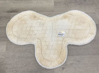 Fitted Fleece Quilt Bottom Hunter Pad *gc, clean, stained, hair, dingy, clumpy fleece, puckered, unstitched spine seam
