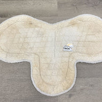 Fitted Fleece Quilt Bottom Hunter Pad *gc, clean, stained, hair, dingy, clumpy fleece, puckered, unstitched spine seam