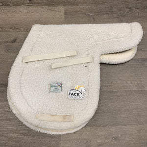 Fitted Fleece Quilt Bottom Hunter Pad *gc, clean, stained, hair, dingy, clumpy fleece, puckered, threads