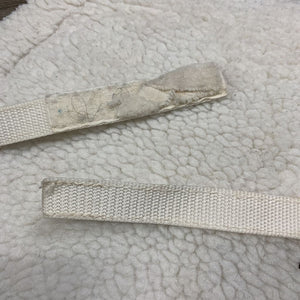 Fitted Fleece Quilt Bottom Hunter Pad *gc, clean, stained, hair, dingy, clumpy fleece, puckered, threads