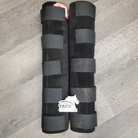 2x Neoprene Ice Boots, 6 elastic inner pockets, 5 x velcro straps *vgc, clean, residue, mnr dust, stains & hair
