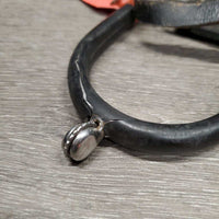 1 Only Rowel Spur, rubber sides, lether spur strap *gc/fair, mnr dirt, taped, rubs, split rubber
