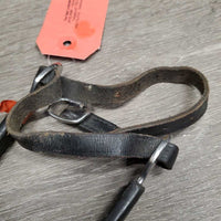 1 Only Rowel Spur, rubber sides, lether spur strap *gc/fair, mnr dirt, taped, rubs, split rubber
