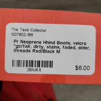 Pr Neoprene Hhind Boots, velcro *gc/fair, dirty, stains, faded, older, threads
