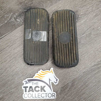 2 Soft Rubber Stirrup Iron Grips *gc, dirt, stains, faded

