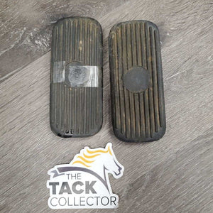 2 Soft Rubber Stirrup Iron Grips *gc, dirt, stains, faded