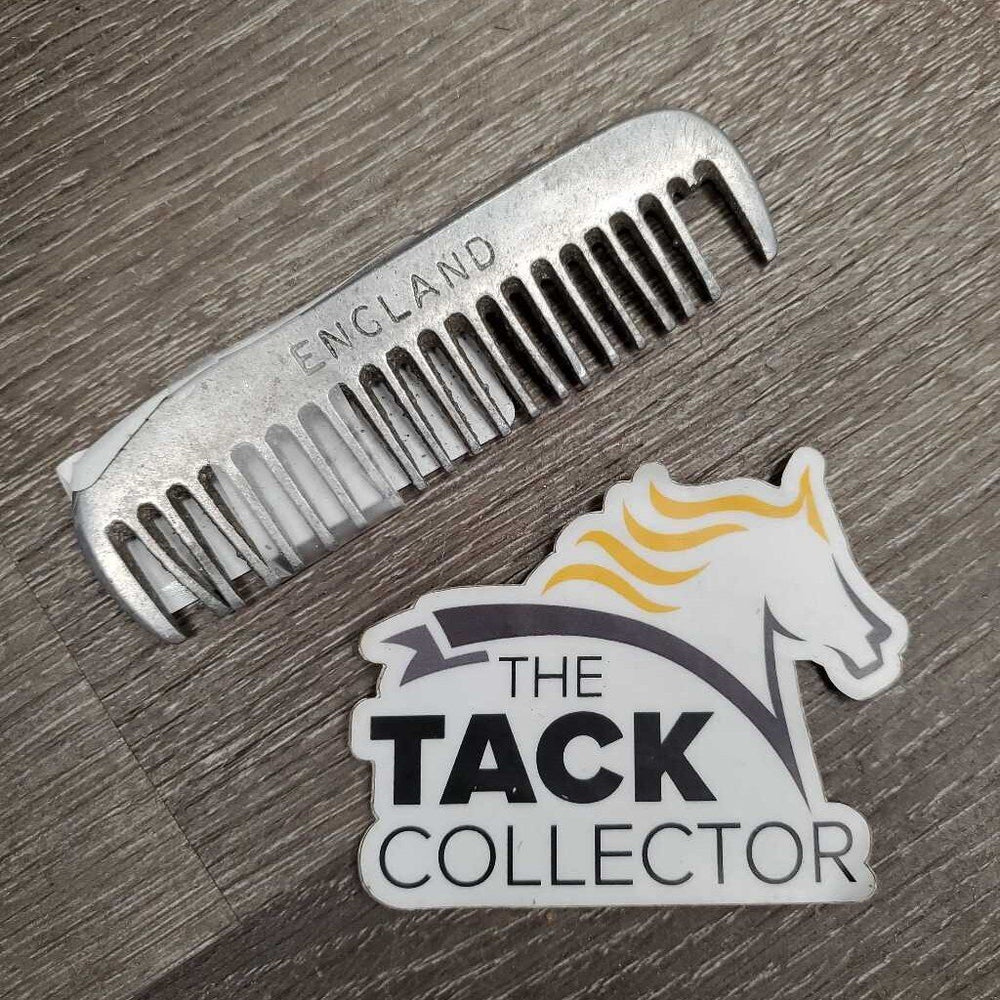 Hvy Aluminum Mane Comb *gc, clean, older, bent & broken teeth