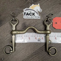 VINTAGE SS High Port Weymouth Bit, hooks *No Chain, gc, clean, stains, scratches, oxidized