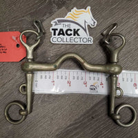 VINTAGE SS High Port Weymouth Bit, hooks *No Chain, gc, clean, stains, scratches, oxidized
