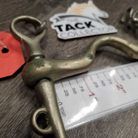 VINTAGE SS High Port Weymouth Bit, hooks *No Chain, gc, clean, stains, scratches, oxidized
