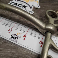 VINTAGE Solid Nickel SS Curved Mullen Mouth Pelham, hooks *no chain, gc, older, stains, scrapes, rubs, residue
