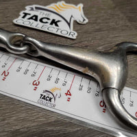 Thick Hollow Mouth Eggbutt Snaffle Bit *gc/fair, scuffs, dull, loose edges, stains, residue, scratches
