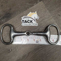 Thick Hollow Mouth Eggbutt Snaffle Bit *gc/fair, scuffs, dull, loose edges, stains, residue, scratches