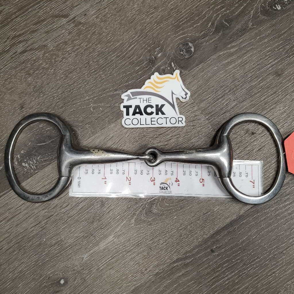Thick Hollow Mouth Eggbutt Snaffle Bit *gc, scuffs, clean, stains, residue, scratches