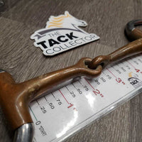 Thin Copper Eggbutt Snaffle Bit *gc/fair, clean, squeaky, stains, scratches, residue, chewed
