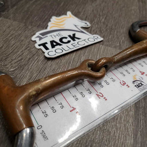 Thin Copper Eggbutt Snaffle Bit *gc/fair, clean, squeaky, stains, scratches, residue, chewed