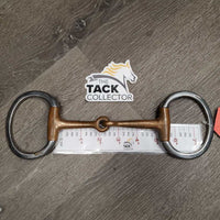Thin Copper Eggbutt Snaffle Bit *gc/fair, clean, squeaky, stains, scratches, residue, chewed
