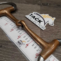 Thin Copper Eggbutt Snaffle Bit *gc/fair, clean, squeaky, stains, scratches, residue, chewed
