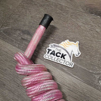 Stiff Narrow Nylon Rope Halter, attached Lead Rope *vgc, mnr dirt & stains
