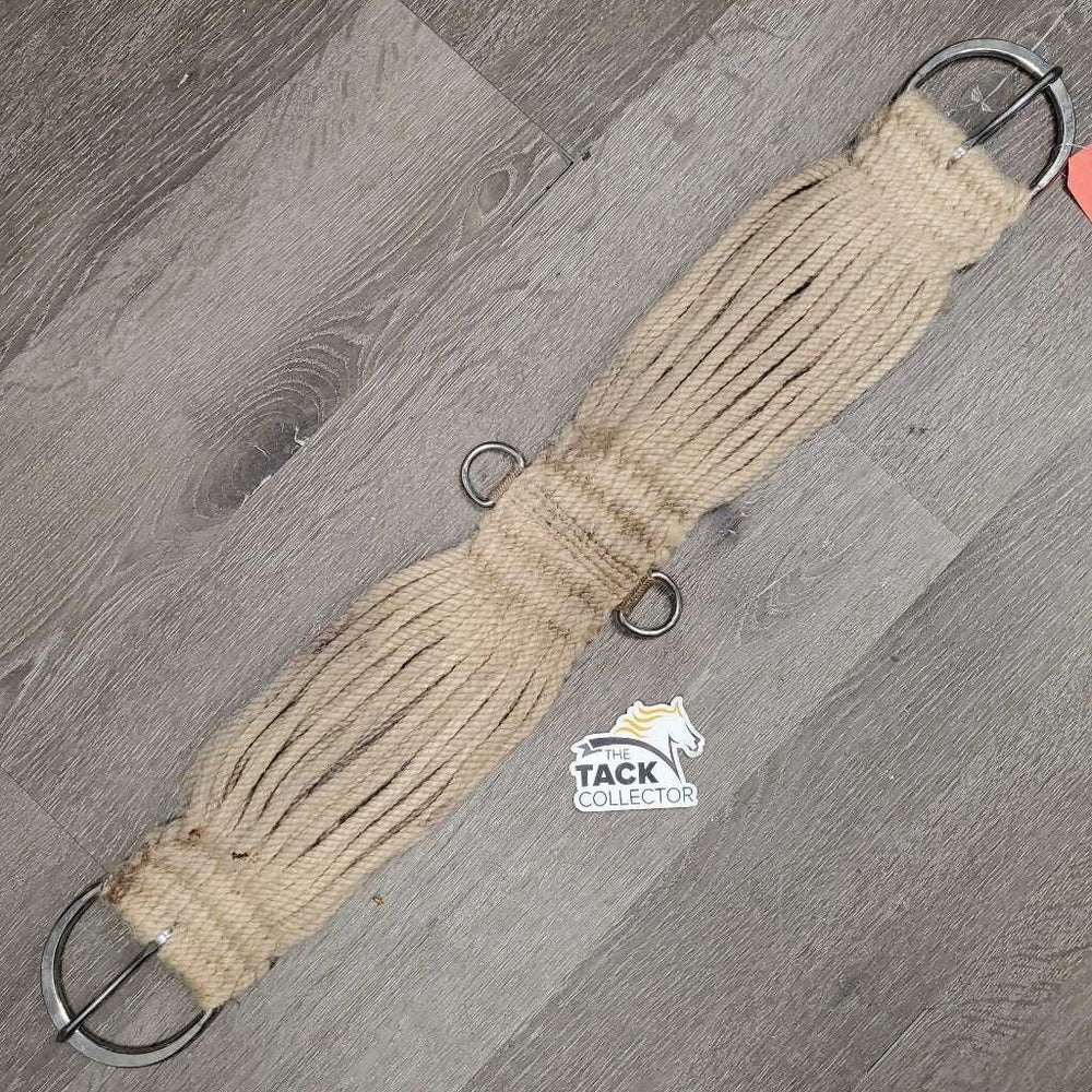 27 String Mohair Cinch, 2x D Rings *gc, v.dirty, stained, hair